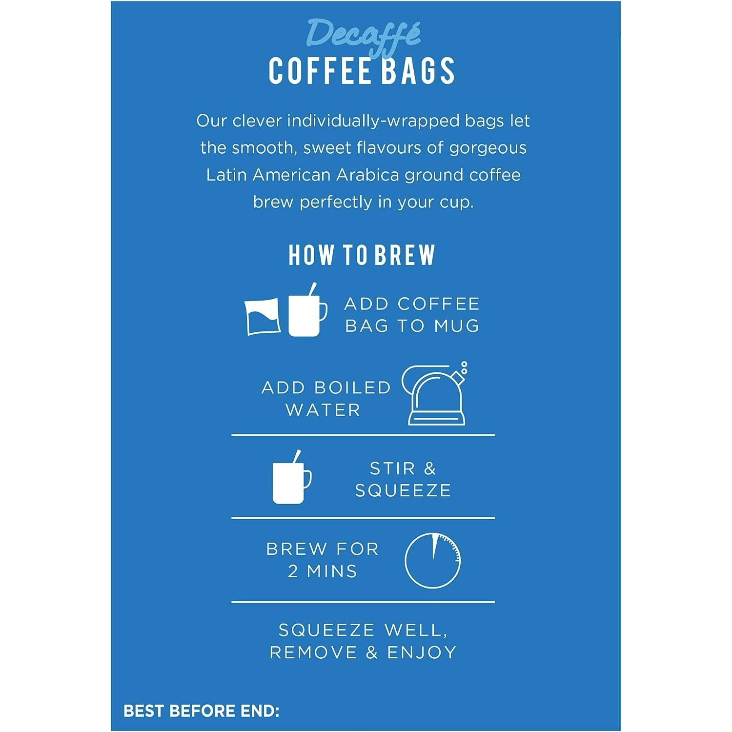 **Taylors of Harrogate Decaffeinated Coffee Bags | 30 Individually Wrapped Coffee Bags (Pack of 3) | Perfect for Home, Office & Travel**