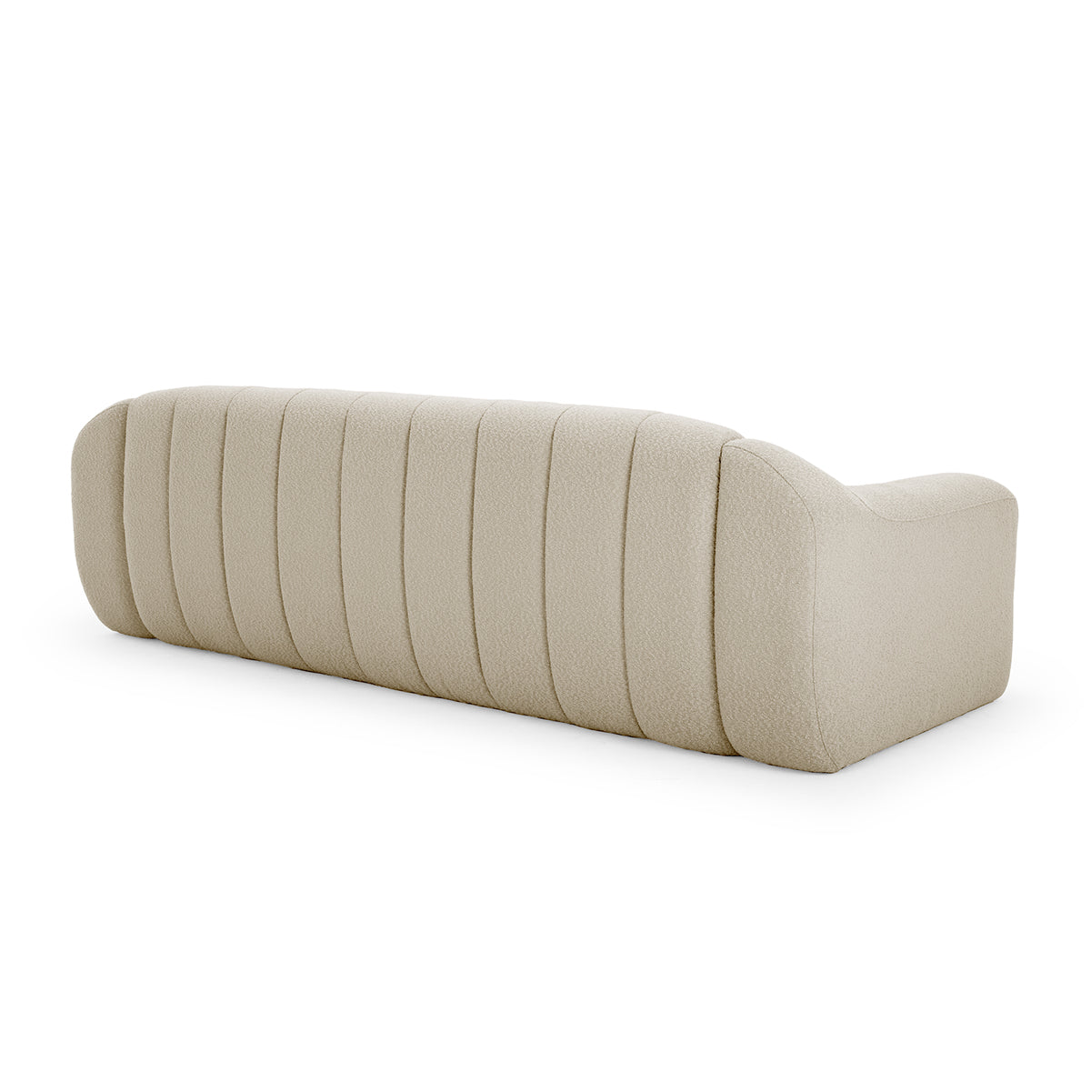 Camille Boucle 3-Seater Sofa - Modern Upholstered Living Room Couch for Small Spaces, Comfortable Fabric Sectional Sofa for Apartments and Cozy Homes