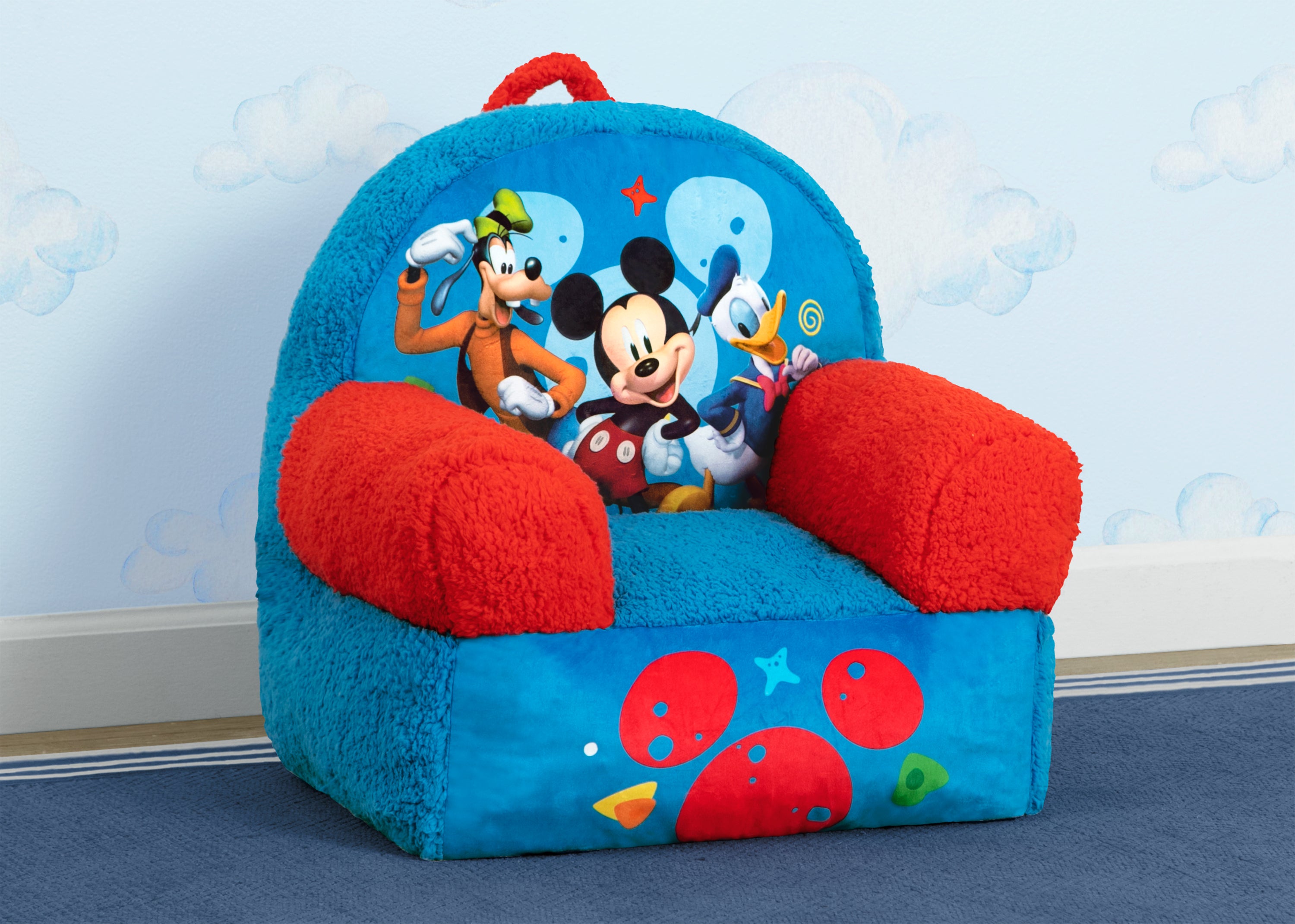 Disney Mickey Mouse Plush Cozee Buddy Chair - Soft & Comfortable Kids Chair for Playroom, Bedroom, or Nursery Decor