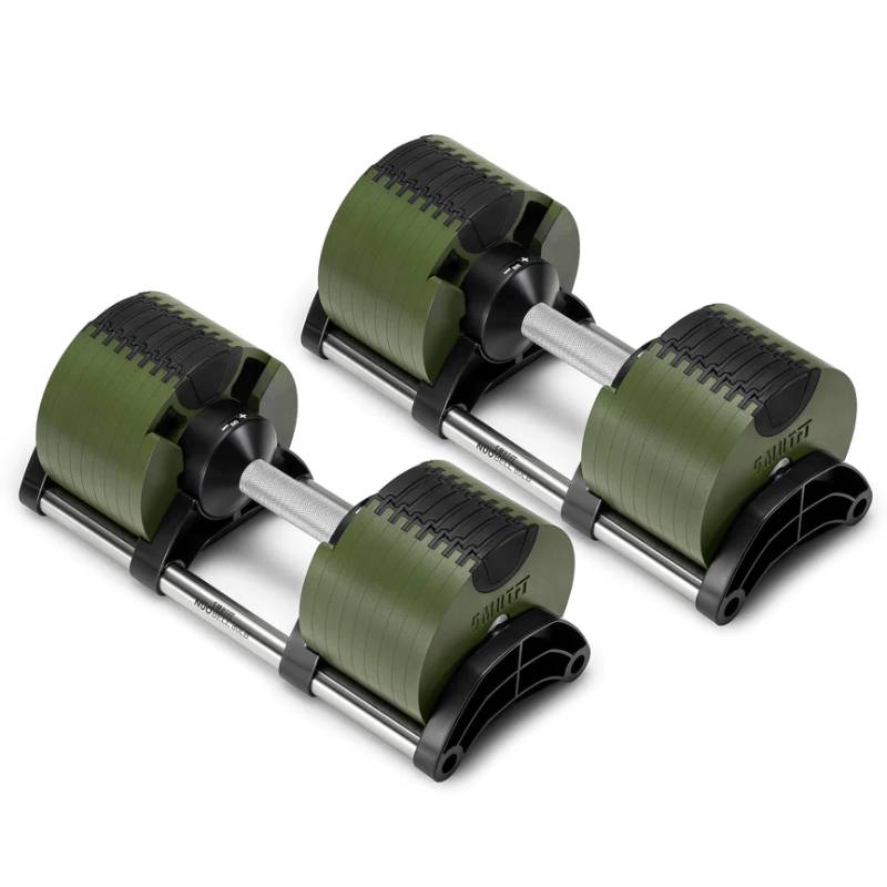 SMRTFT Nüobells 5-80lb Adjustable Dumbbell Pair - Tactical Strength Training for Home Gym & CrossFit Workouts