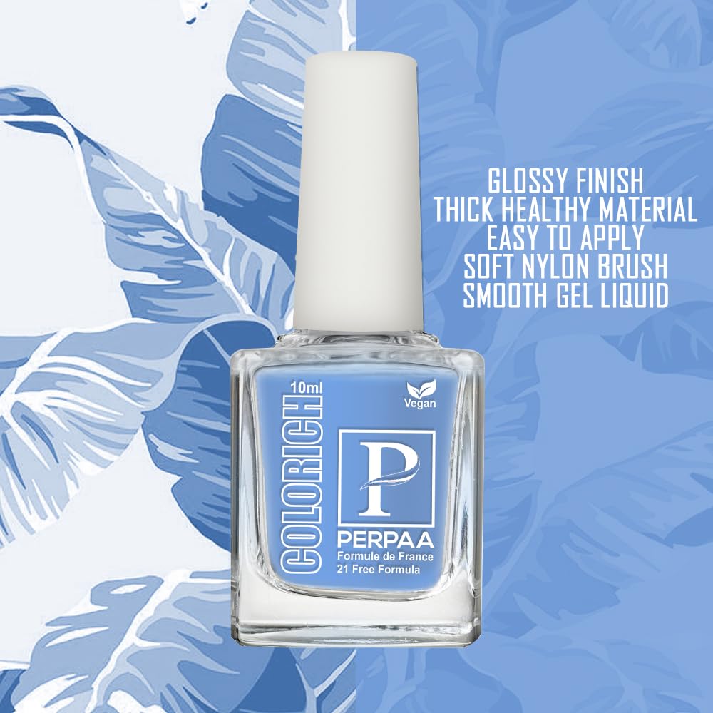 PERPAA® Vegan HD Color Gel Nail Polish Set - 3 Piece (Rose Pink, Ice Blue, Rani Pink) | Long Lasting & Non-Toxic | Perfect for Manicures, Pedicures & Nail Art Designs