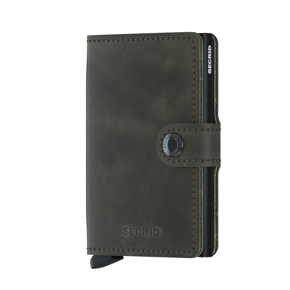SECRID Vintage Leather Mini Wallet for Women & Men - RFID Blocking Slim Card Holder - Perfect for Travel, Business & Everyday Use
