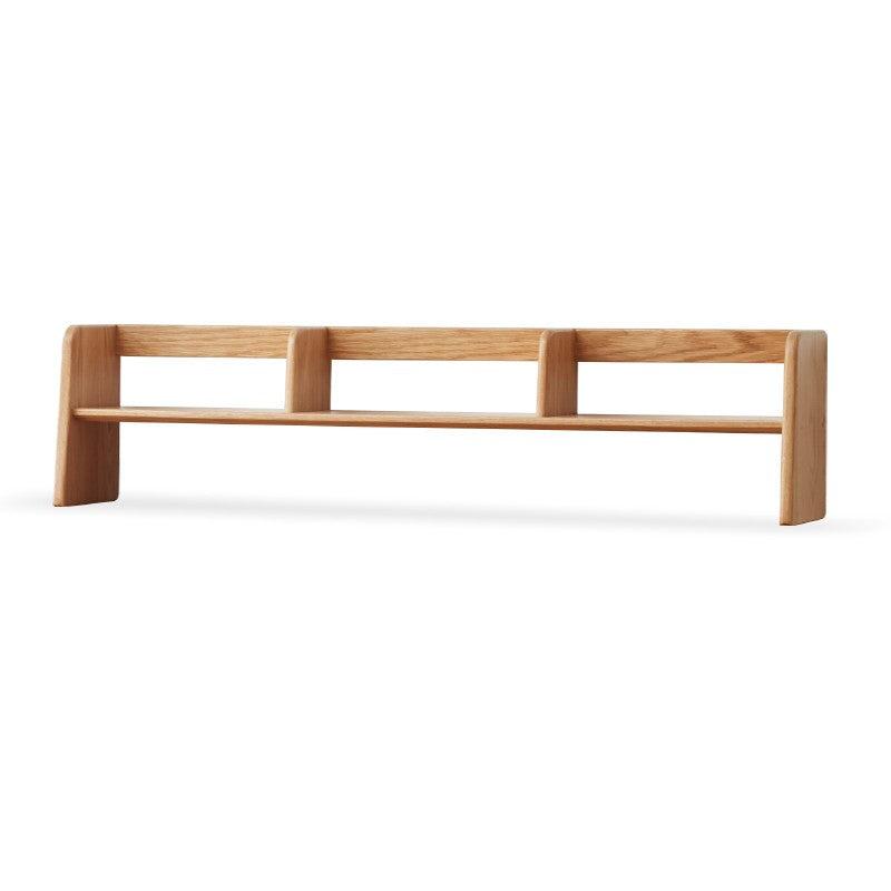 Solid Wood Beech & Oak Nordic Style Bookshelf - Modern Study Room & Home Office Storage Solution for Books & Decor
