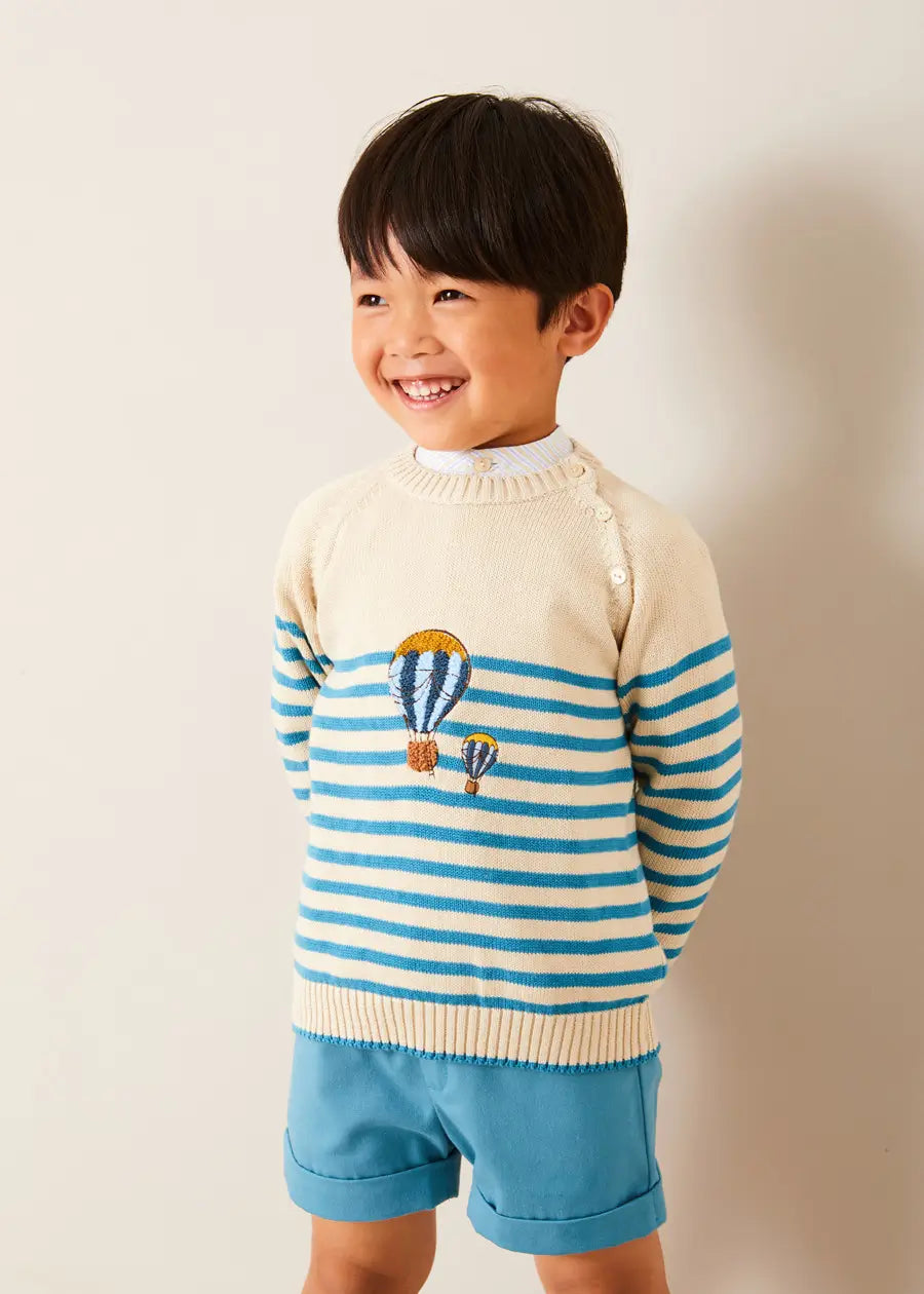 Adorable Striped Balloon Jumper for Toddler Boys - Perfect for Playdates, Parties & Everyday Outfits
