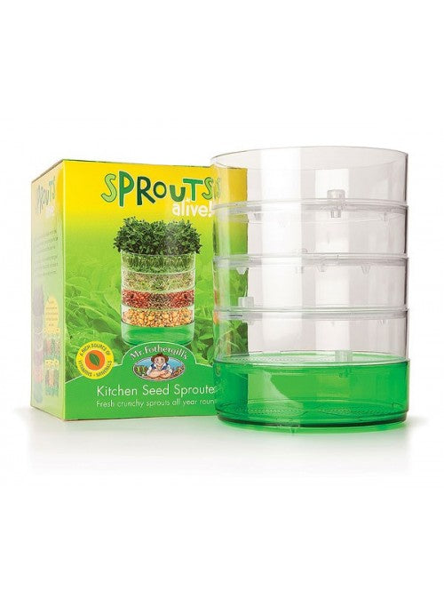 Organic Kitchen Seed Sprouter - 3-Tier Stackable Design for Growing Alfalfa, Broccoli & Wheatgrass | Indoor Herb Garden Kit for Healthy Sprouts & Microgreens | Perfect for Vegan, Raw Food & Hydroponic Diets