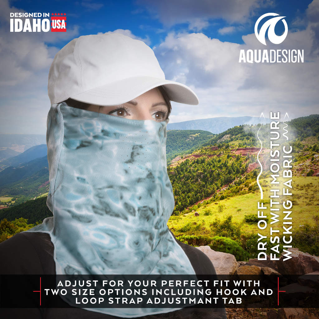 Women's ProMax UV Protection Vented Adjustable Face Mask Gaiter - Breathable & Comfortable for Outdoor Sports, Hiking, Cycling & Running | Aqua Design