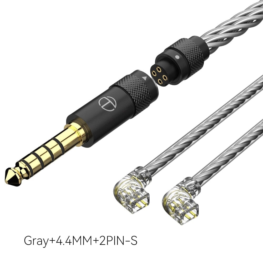 TRN T2 Pro 16 Core HiFi In-Ear Earphones with Silver Plated Cable (0.75mm/0.78mm MMCX/2Pin Connector) - 2.5mm/3.5mm/4.4mm Audio Jack Options for Audiophiles, Music Lovers & Gaming Enthusiasts