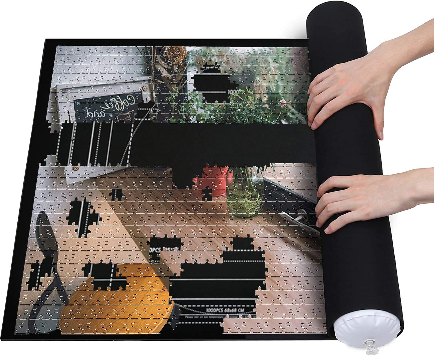 Premium MEISHANG Jigsaw Puzzle Mat - 2000 Piece Felt Puzzle Roll Up Mat for Adults & Kids - Non-Slip Puzzle Board with Storage Bag - Perfect for Family Game Nights, Birthday Gifts & Home Decor