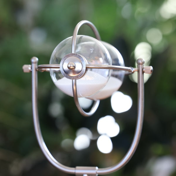 Elegant Silver Rotating Hourglass Urn for Ashes - Memorial Keepsake for Loved Ones - Perfect for Home Memorials, Funeral Services & Remembrance Ceremonies