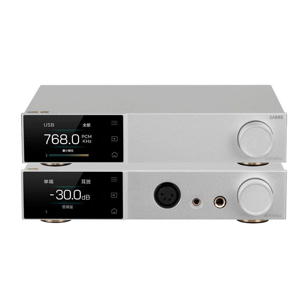 TOPPING A70Pro Hi-Fi Amplifier & D70Pro SABRE DAC Combo with XLR Cable - Professional Audio System for Home Studio, Audiophile Listening & Music Production