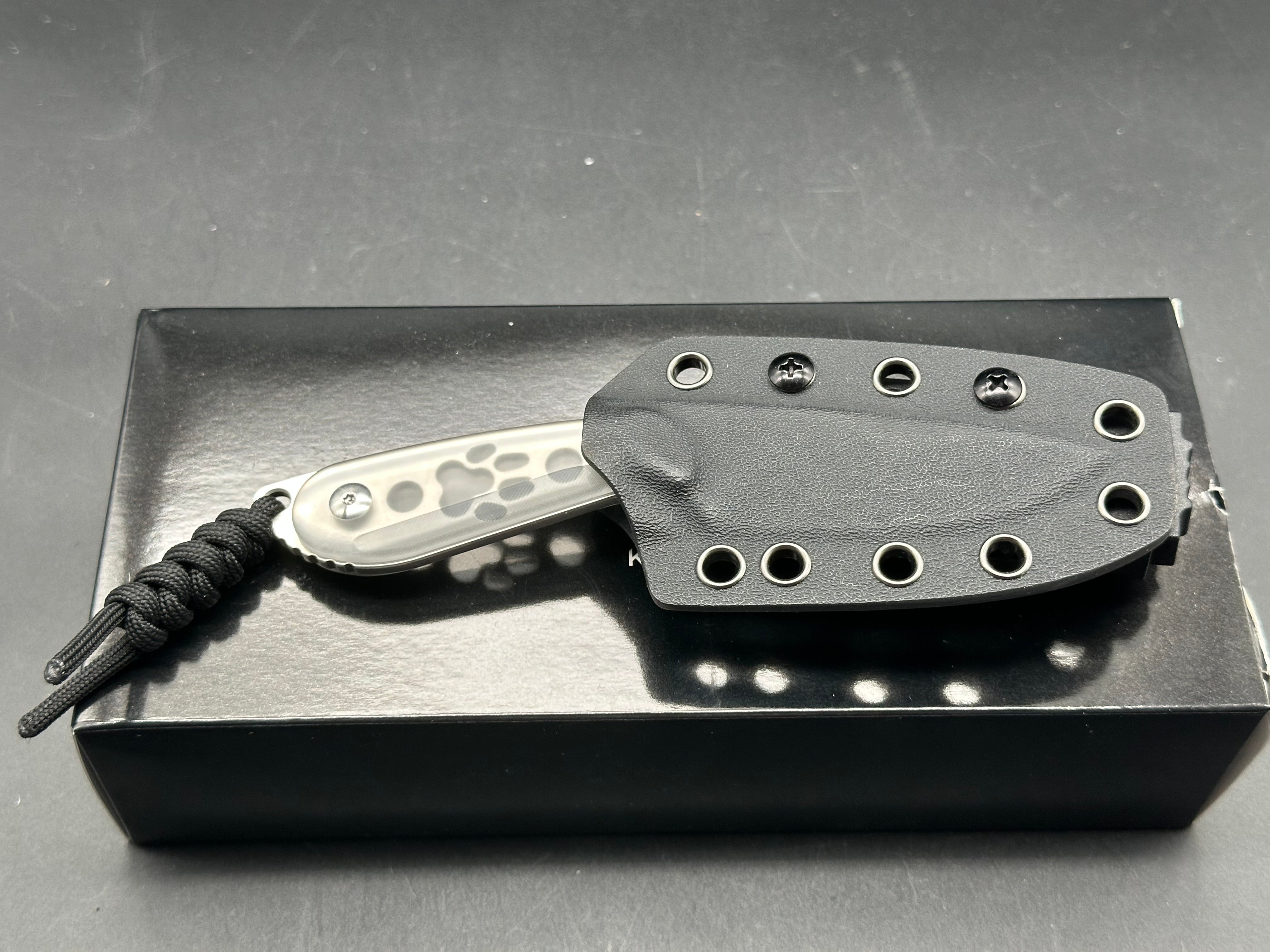 Kizer Buddy Ice Pocket Knife - Clear Acrylic Scales with AEB-L Stainless Steel Blade - EDC, Camping, Hiking & Outdoor Survival Tool