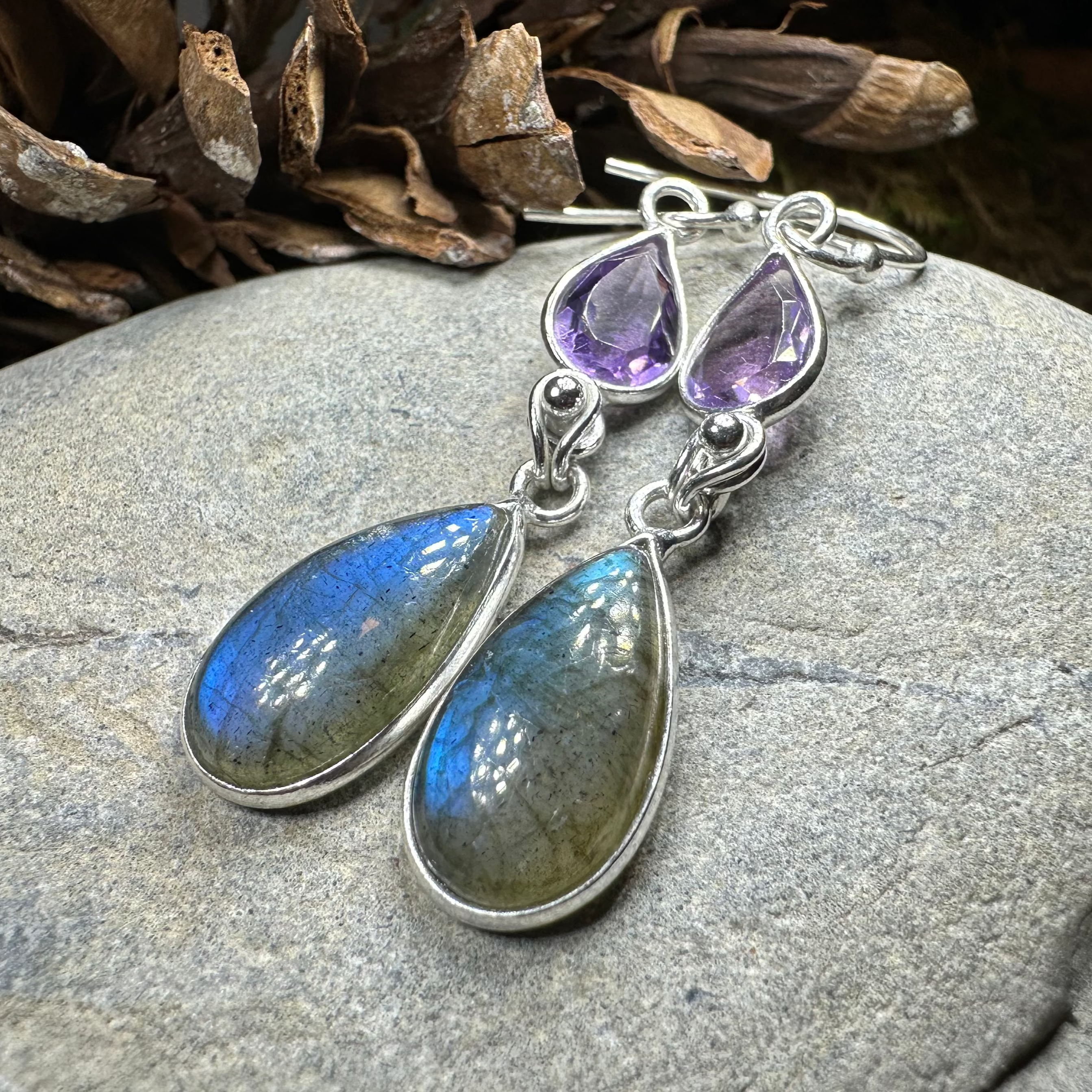 Celtic Waters Earrings - Handmade Sterling Silver Celtic Knot Dangle Earrings for Women | Perfect for Weddings, Parties & Everyday Wear