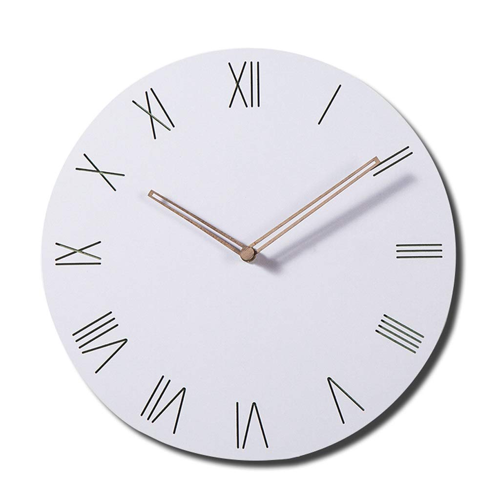 Modern Minimalist Wall Clock - 12 Inch Silent Non-Ticking Scan Design for Home, Office & Living Room Decor - White Contemporary Clock for Sports Fans & Modern Interiors - Perfect for Home, Office, Gym or Dorm Room Decor