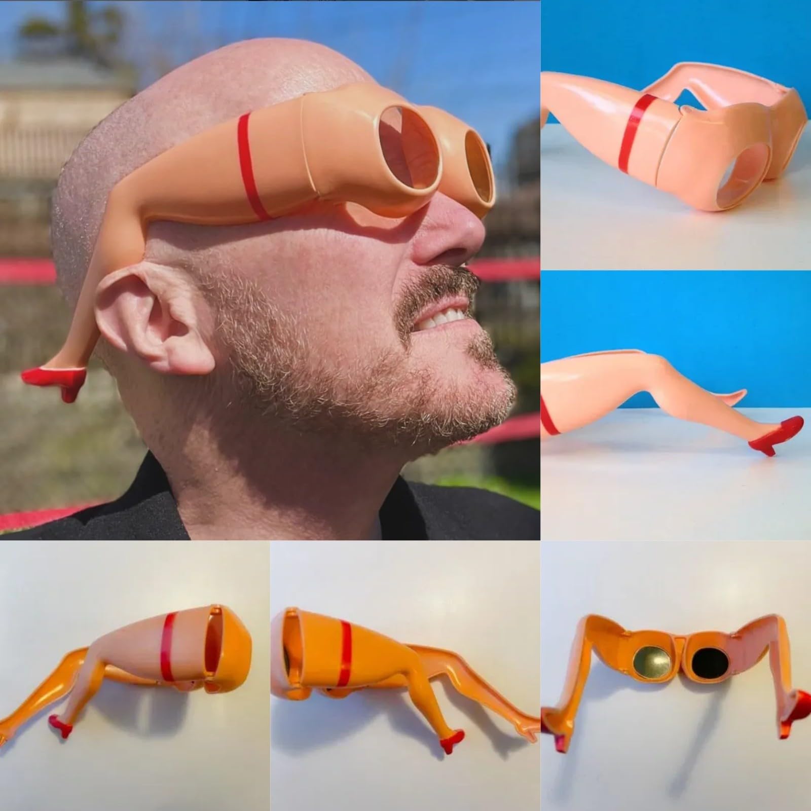 Funny Novelty Leg & Buttocks Sunglasses for Adults - Hilarious Party Costume Glasses & Gag Gift - Perfect for Halloween, Bachelorette Parties, and Prank Gifts