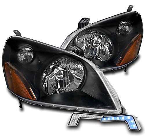 2003-2005 Honda Pilot Replacement Headlights - Black Housing with 6.25