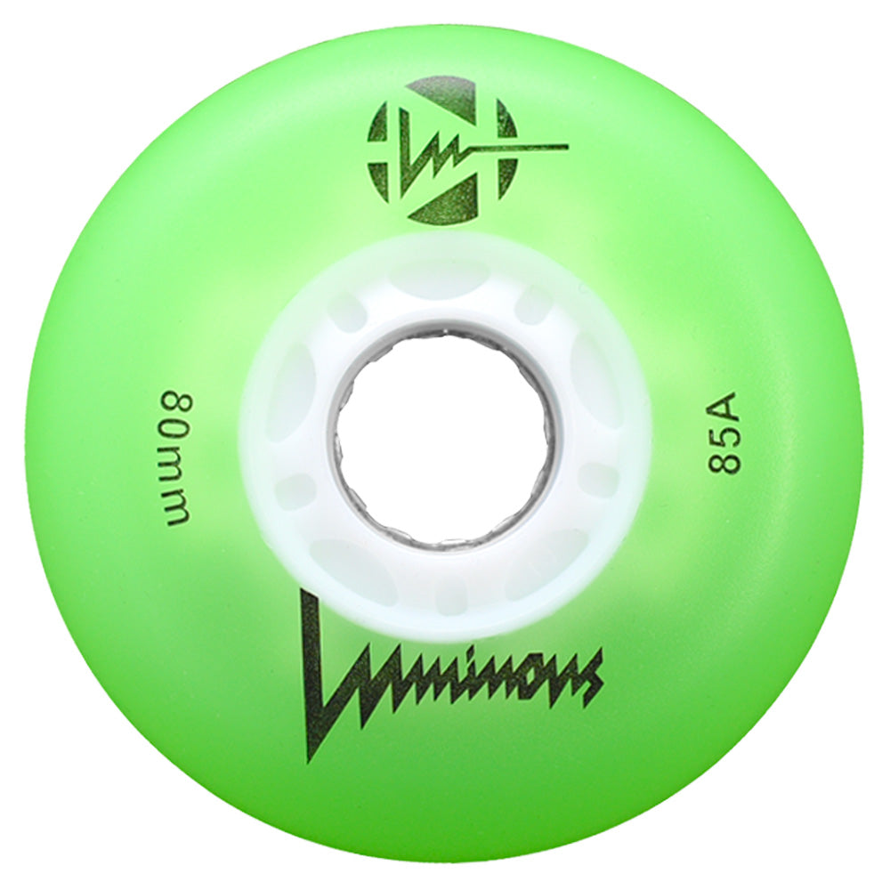 Luminous 80mm LED Light Up Inline Skate Wheels - 4 Pack Set for Night Skating, Rollerblading, and Outdoor Sports
