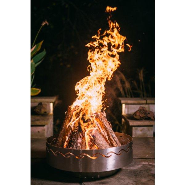 Fire Surfer Outdoor Fire Pit - Portable & Durable Steel Fire Bowl for Backyard, Camping, and Beach Bonfires - Perfect for Roasting Marshmallows & Relaxing Under the Stars