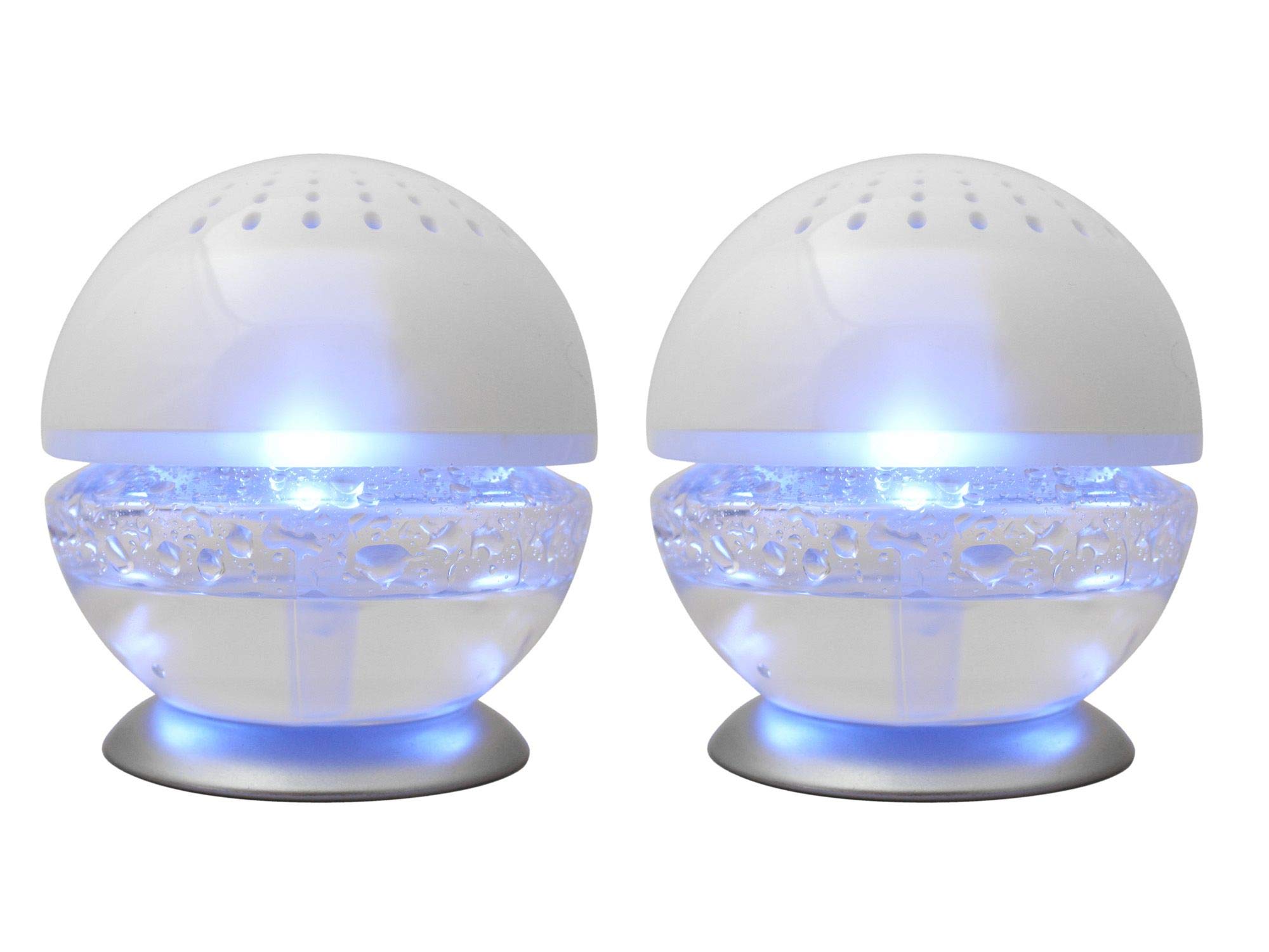 2 Pack EcoGecko Little Squirt Glowing Water Air Revitalizer - Essential Oil Diffuser & Air Freshener with 10ML Lavender Oil (White) | Perfect for Home, Office, Yoga Studio & Bedroom Aromatherapy