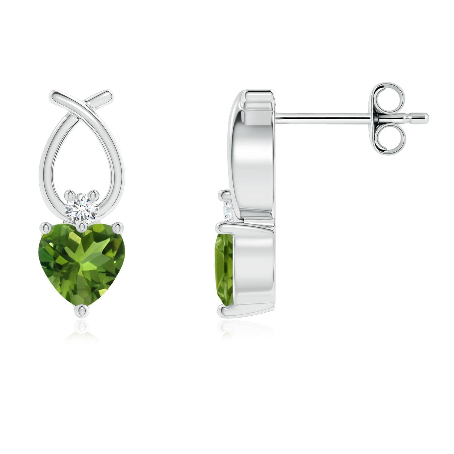 Natural Peridot Stud Earrings for Women - 4mm AAAA Grade Sterling Silver August Birthstone Jewelry | Perfect Gift for Birthday, Wedding, Anniversary | Elegant Everyday Wear & Special Occasions
