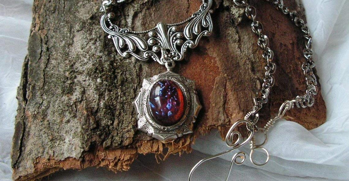 Stunning Fire Opal Necklace - Genuine Mexican Dragon's Breath Opal Pendant Jewelry | Perfect Gift for Wife, Girlfriend, Mother's Day & Graduation | Elegant for Weddings, Date Nights & Special Occasions