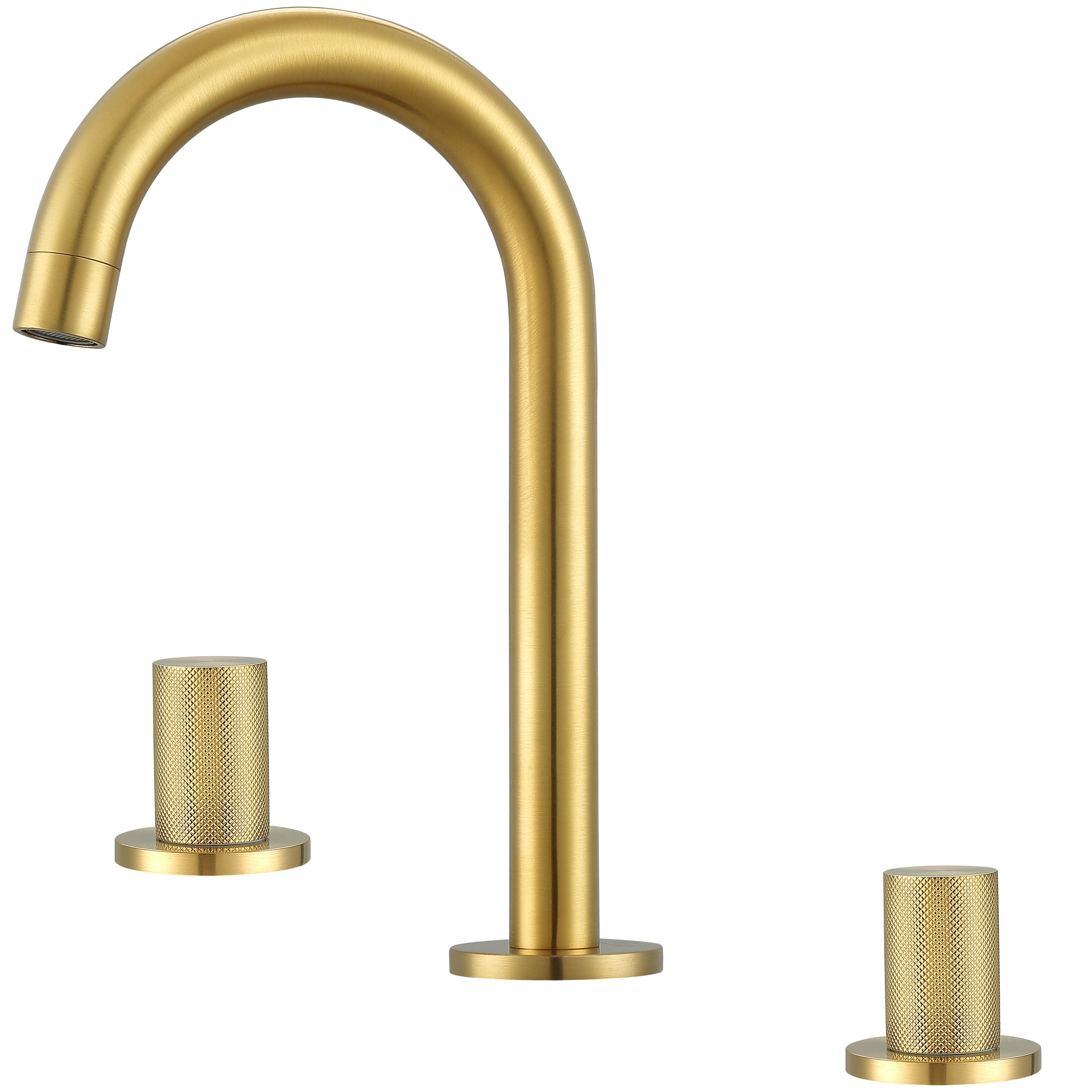 Ancona Industria Series Widespread Bathroom Faucet in Brushed Gold - Modern Luxury Fixture for Vanity Sinks & Powder Rooms