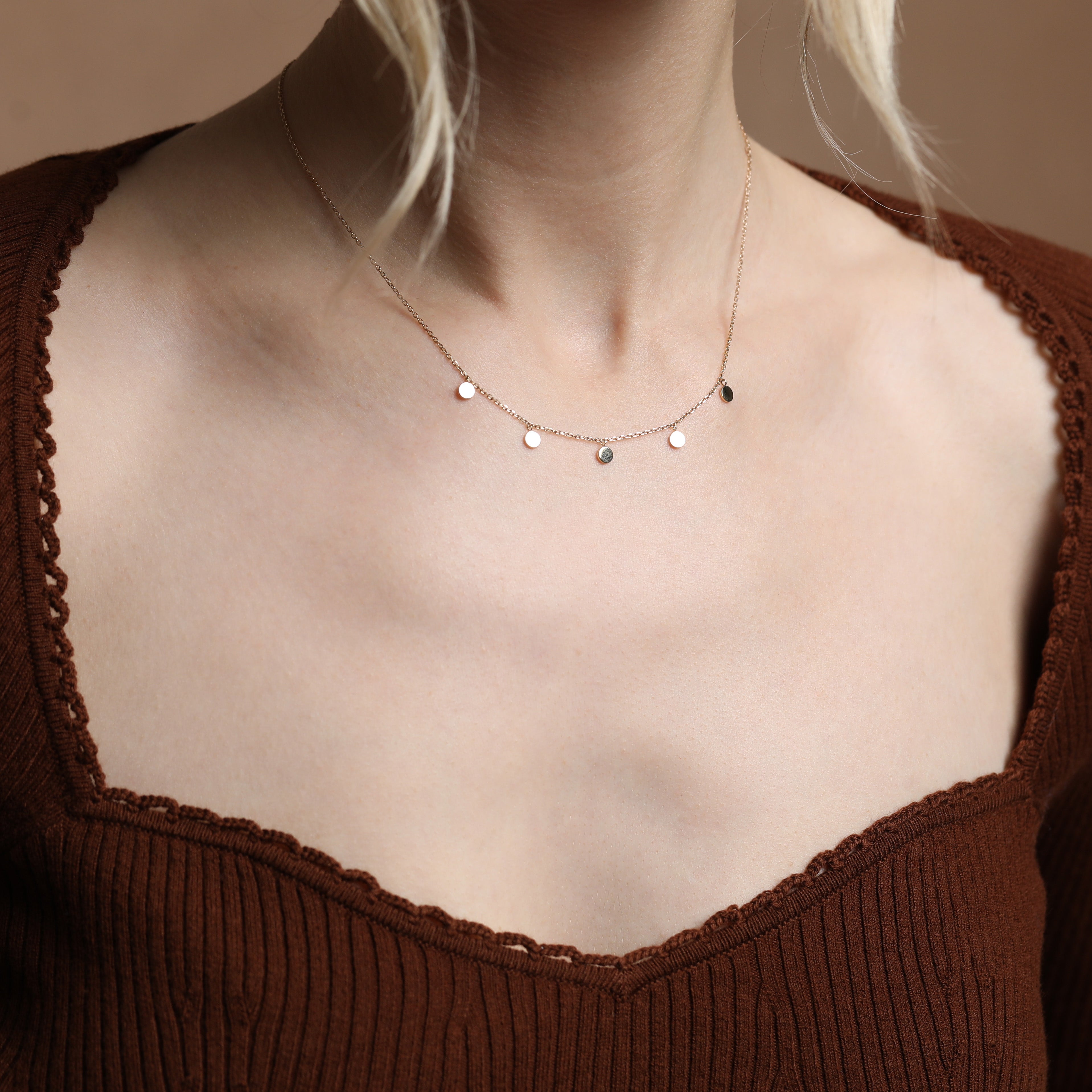 Icon Mini Hanging Coin Necklace - Dainty Gold Pendant Jewelry for Women - Perfect for Layering, Everyday Wear & Special Occasions