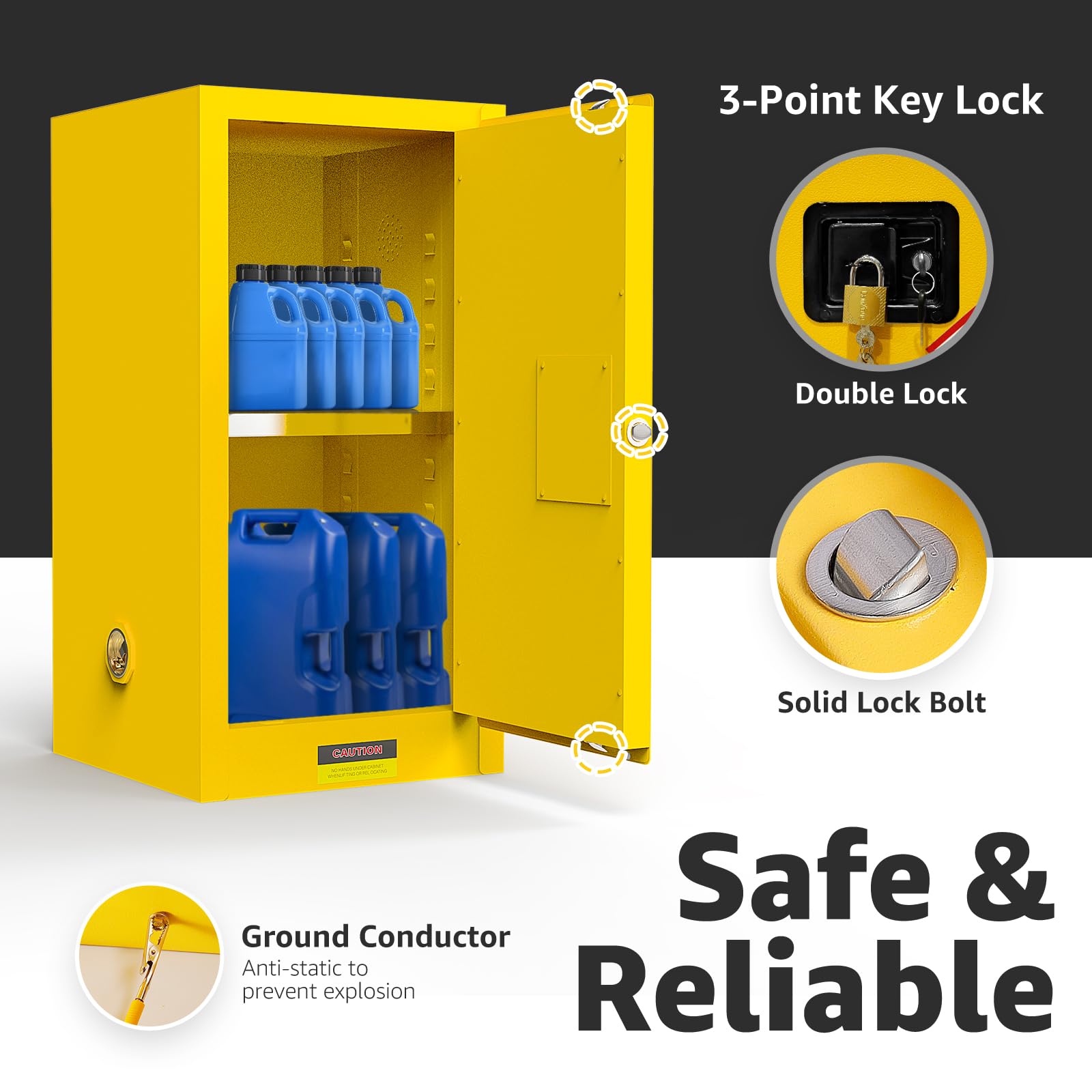 25 Gallon Flammable Storage Cabinet - 18