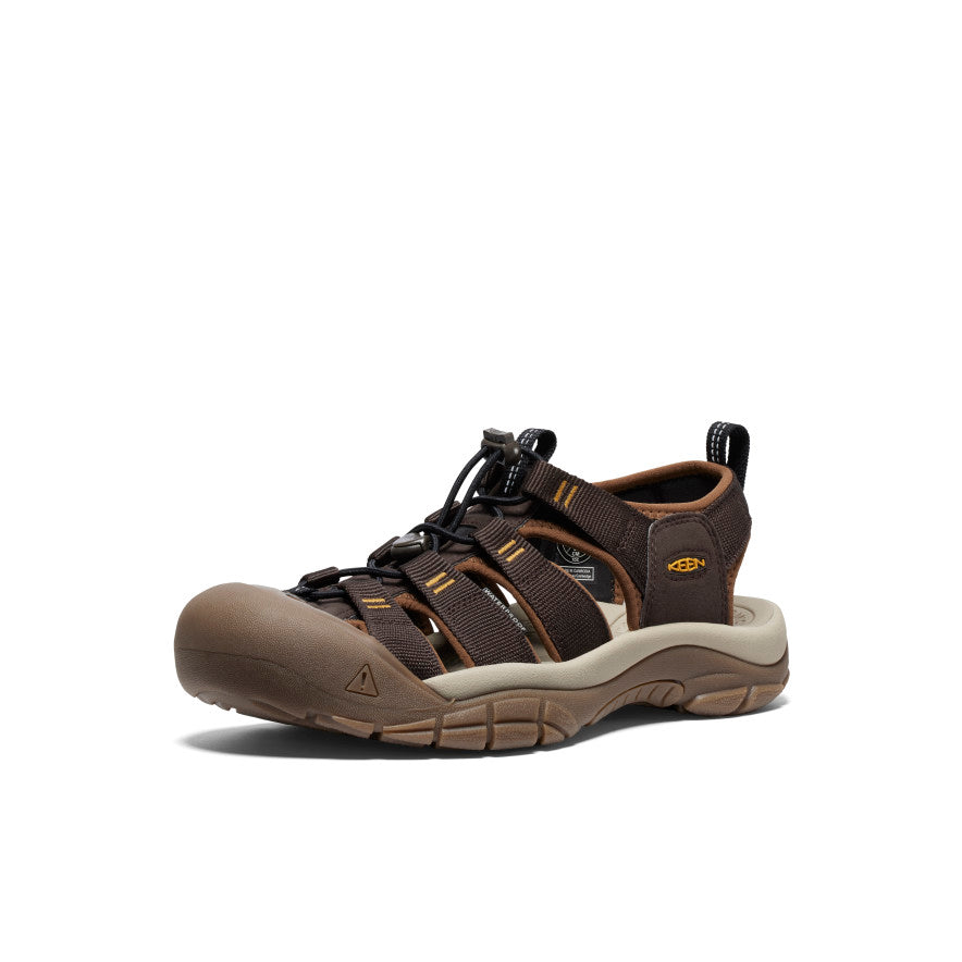 Men's Newport H2 Sandal - Comfortable Waterproof Hiking Sandals for Men, Java/Golden Yellow - Perfect for Beach, Pool, Travel & Outdoor Adventures