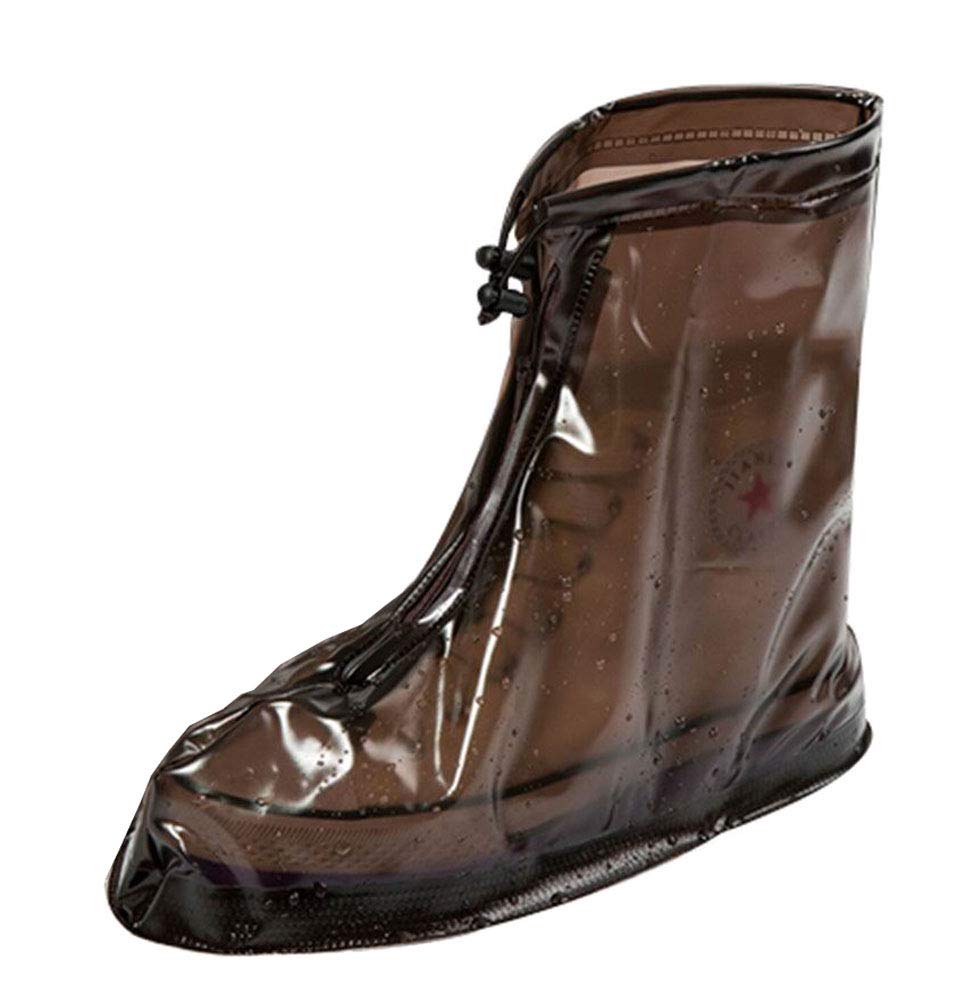 Black Temptation Waterproof Shoe Covers - Durable Rain Boot Protectors for Men & Women (Brown) - Perfect for Outdoor Work, Hiking & Wet Weather Protection