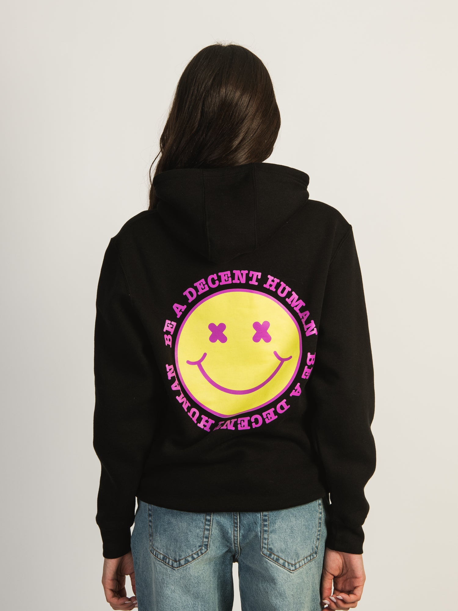 Barstool Sports Be a Decent Human Pullover Hoodie - Men's Casual Sweatshirt for Streetwear & Lounge Wear