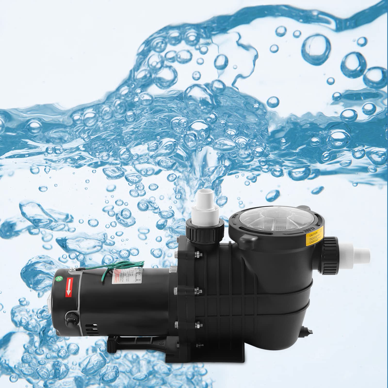 1.5 HP Single Speed Swimming Pool Pump - 1100W, 108 GPM, Dual Voltage with Strainer Basket - Ideal for Inground & Above Ground Pools | Perfect for Backyard, Residential & Commercial Pool Maintenance