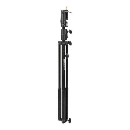 Manfrotto 008BUAC 2-Section Air Cushioned Aluminum Tripod Stand with Leveling Legs - Professional Video Camera Support for Filmmaking, Photography & Studio Use (Black)