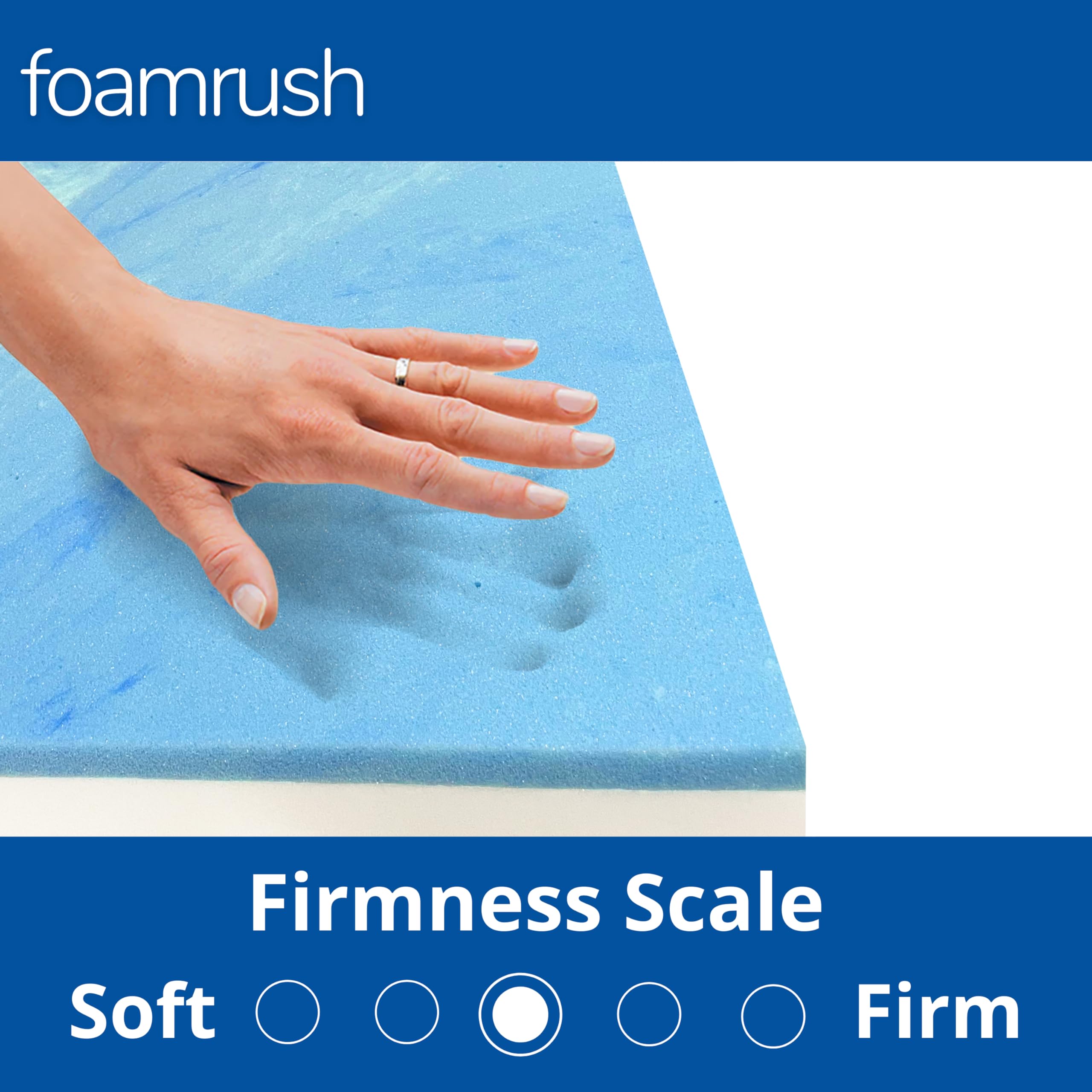 FoamRush 8-Inch King Size Gel Memory Foam RV Mattress (72