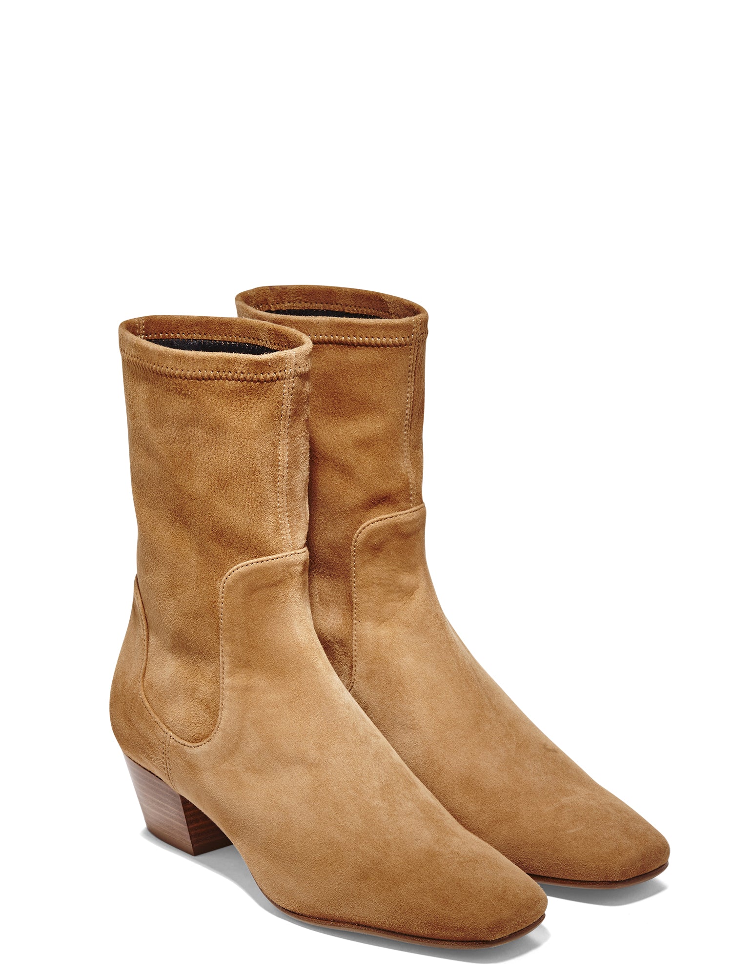 Maelie Women's Suede Ankle Boots - Comfortable Low Heel Winter Booties for Casual Outfits & Office Wear