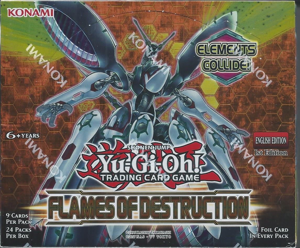 Yu-Gi-Oh! Flames of Destruction 1st Edition Booster Box - 24 Packs (9 Cards Each) | Collectible Trading Card Game for Players & Fans | Perfect for Tournaments, Gifts & Card Battles