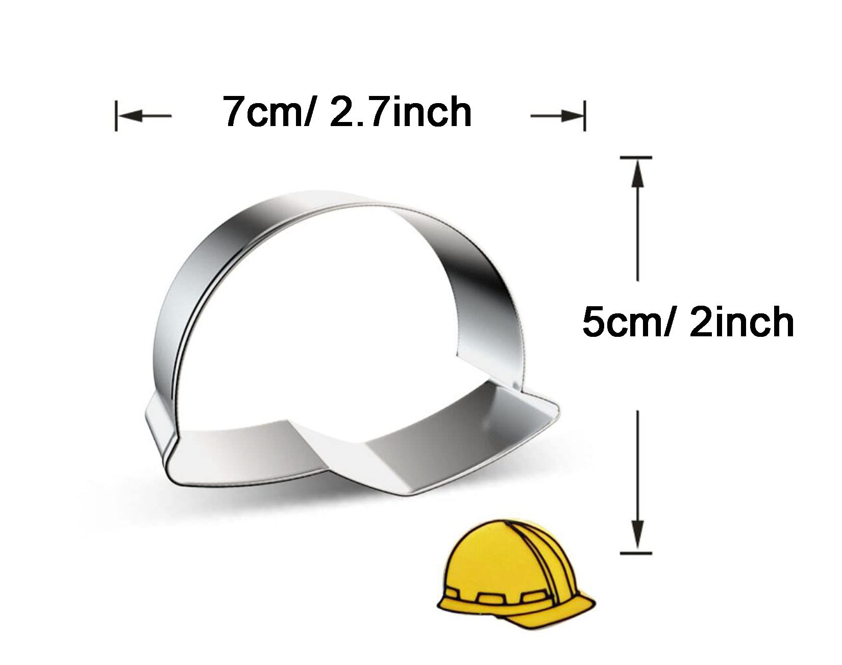 High-Quality Crash Helmet Safety Hat Shaped Cookie Cutter - Perfect for Baking, DIY Cookies, and Motorcycle-Themed Parties