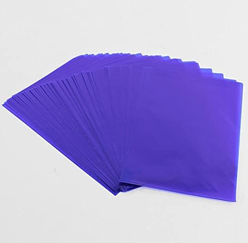 100pcs Blue Cellophane Bags with Twist Ties - Transparent Bakery Bags for Cookies, Sweets, Candies & Desserts | Perfect for Gift Wrapping, Party Favors & Food Packaging