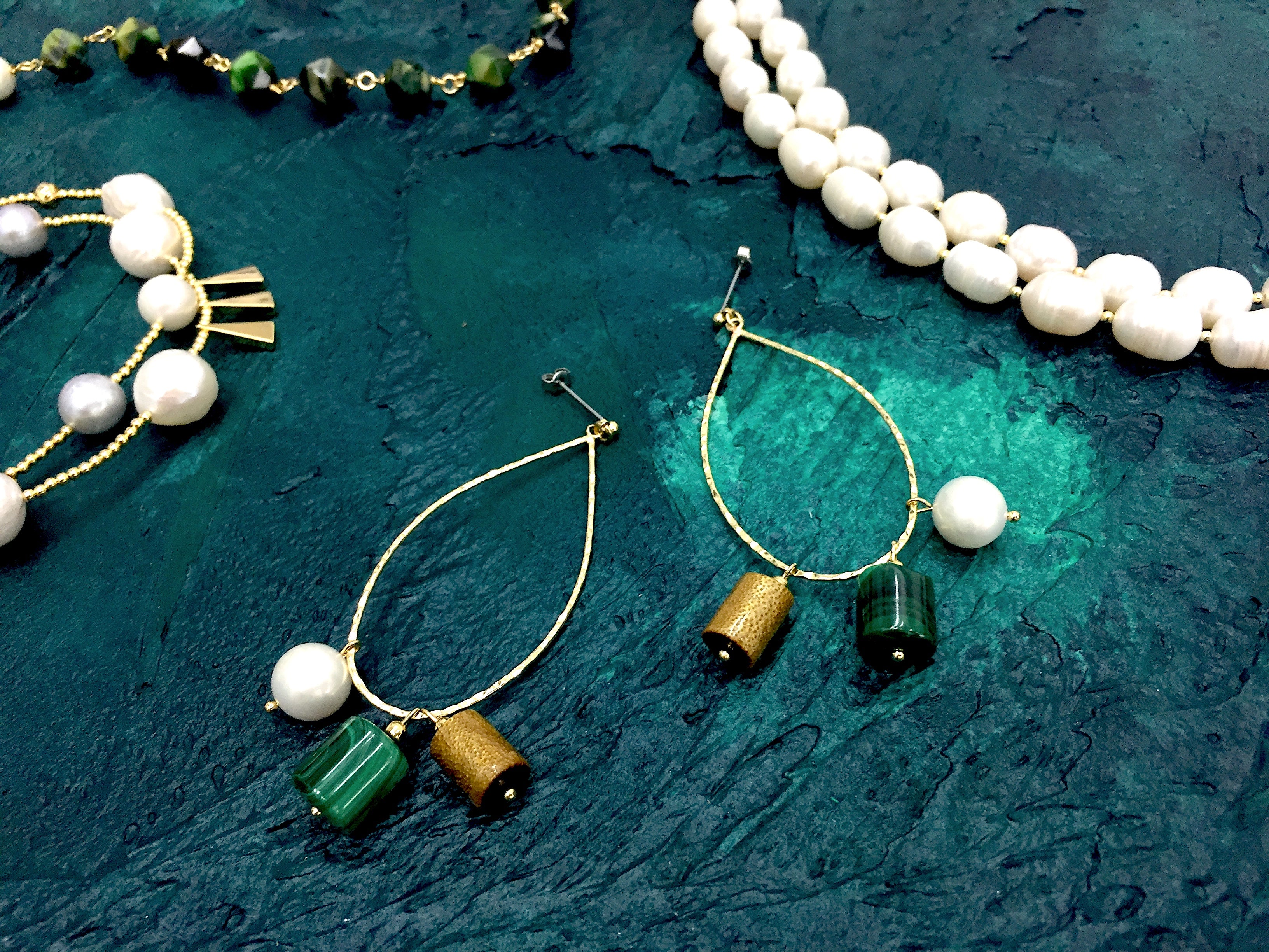 Teardrop Hook Colorful Gemstone Earrings for Women - Elegant Dangle Earrings with Sparkling Stones for Parties, Weddings & Special Occasions | AE028