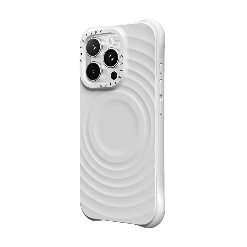 CASETiFY Ripple Silicone Case for iPhone 16 Pro Max - 6.6ft Military Grade Drop Protection, MagSafe Compatible (White) | Perfect for Outdoor Activities, Travel & Daily Protection