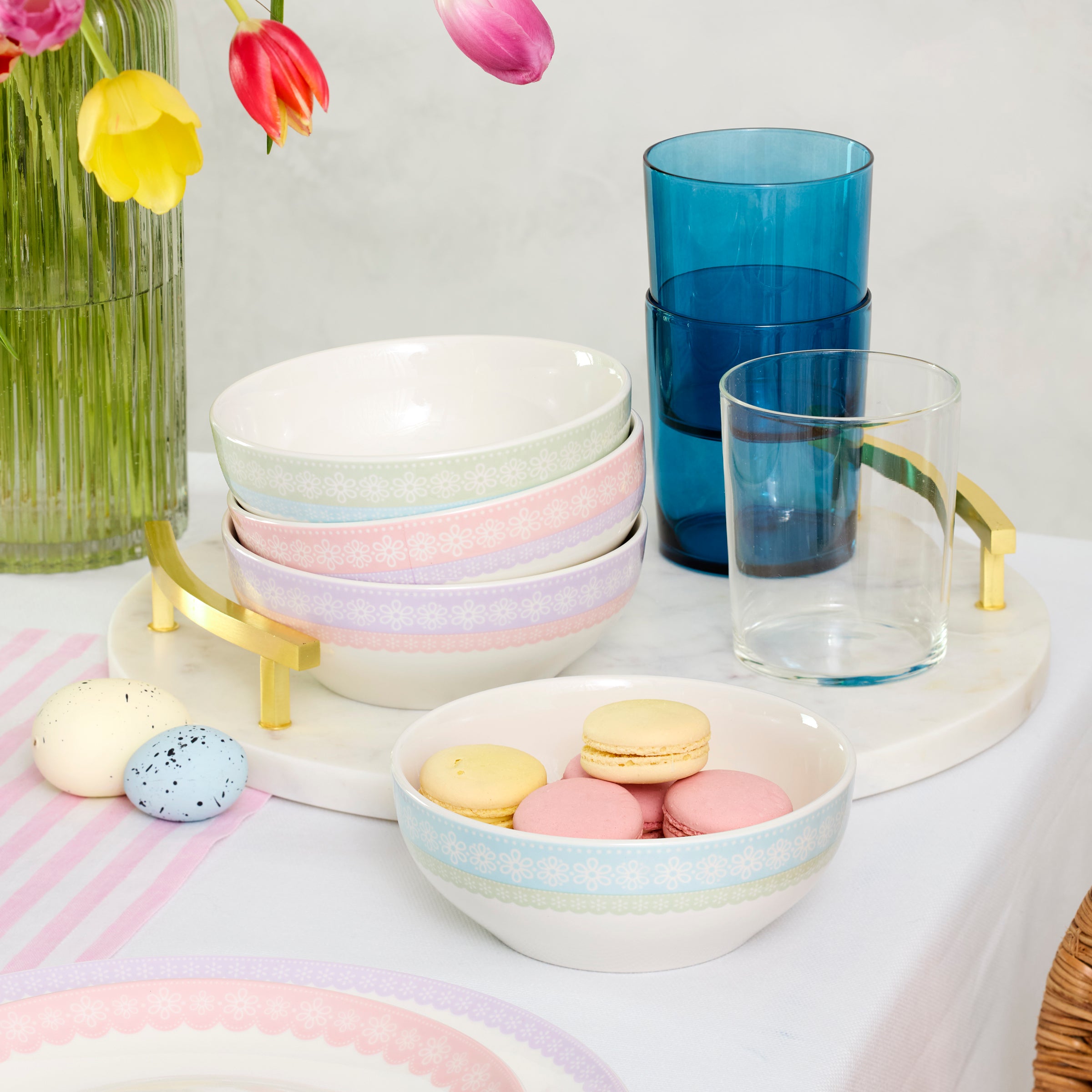 Bunny Hop 4-Piece All-Purpose Bowl Set - Durable & Versatile for Serving, Mixing, and Food Prep - Perfect for Kitchen, Dining, and Entertaining