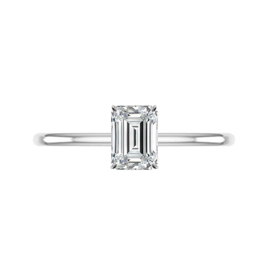 3 CT Emerald Cut Moissanite Engagement Ring Set for Women - Vintage Halo Solitaire Wedding Band, Diamond Anniversary Promise Ring in Antique Silver - Perfect for Proposals, Bridal Jewelry & Special Occasions