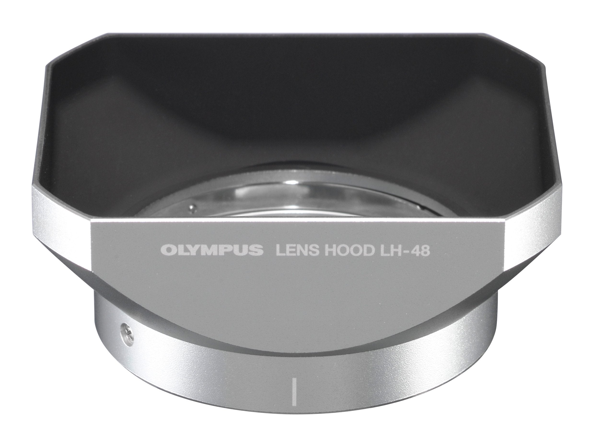 Olympus LH-48 Metal Lens Hood for M.Zuiko Digital ED 12mm f/2.0 Lens (Silver) - Compatible with Micro Four Thirds Cameras - Perfect for Travel & Street Photography