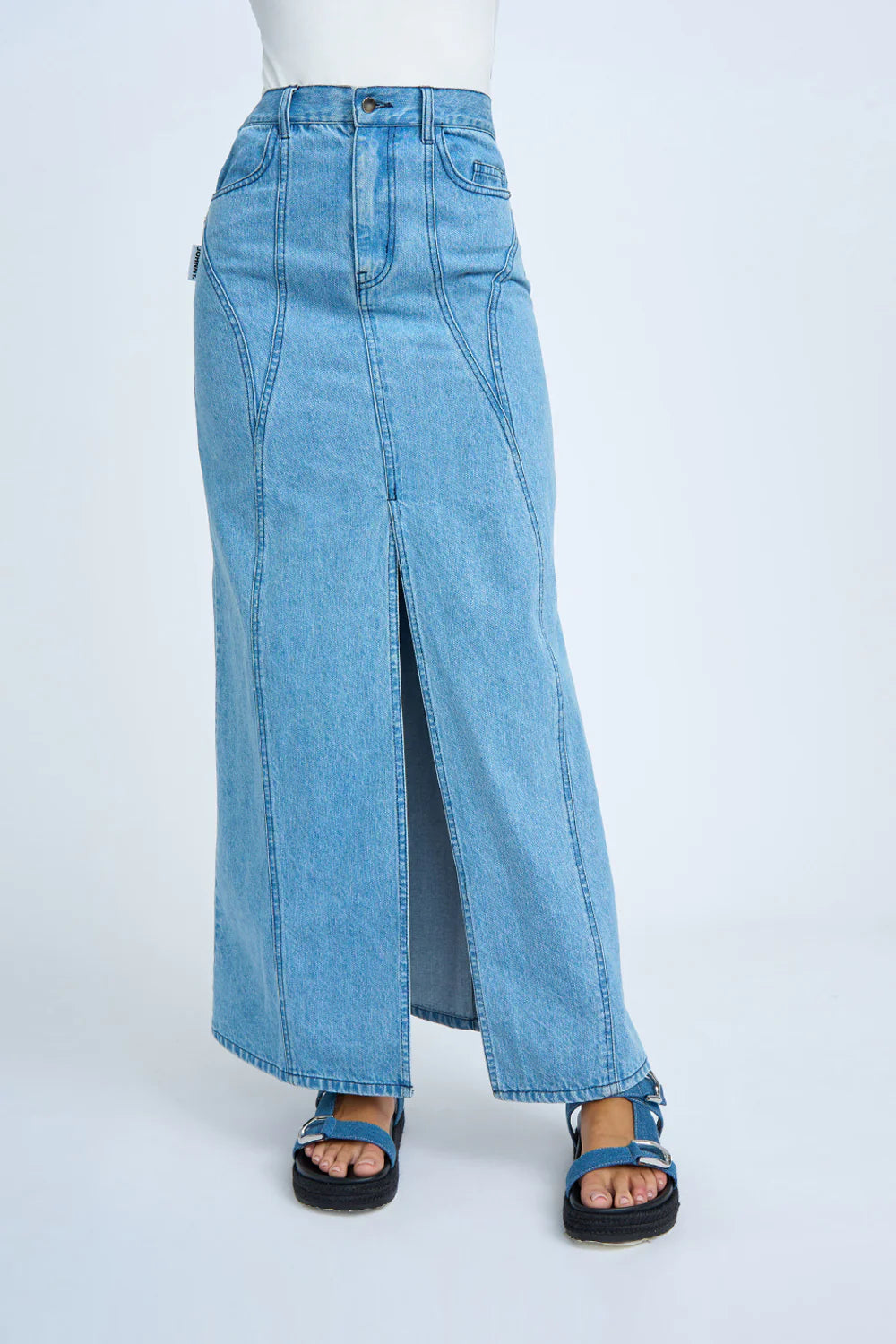 Blue Jean Beauty A-Line Skirt for Women | High Waist Denim Skirt | Casual & Chic Style | Perfect for Office, Date Night & Everyday Wear