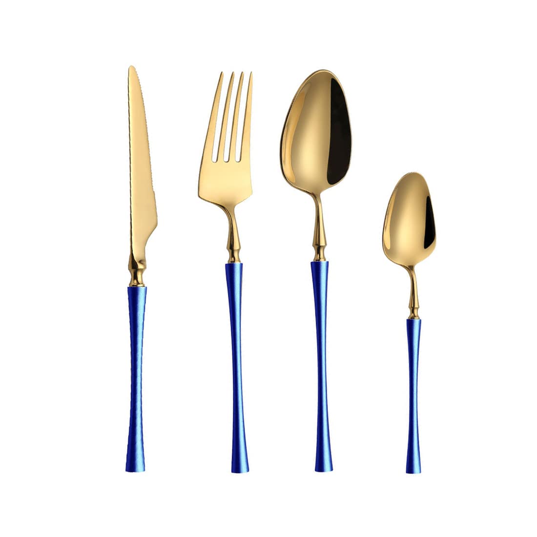 48-Piece Stainless Steel Silverware Set for 12 - Food Grade Flatware with Steak Knives, Spoons, Forks - Elegant Small Waist Handle Cutlery for Home, Office, Restaurant, Hotel | Perfect for Dining, Entertaining, and Everyday Use