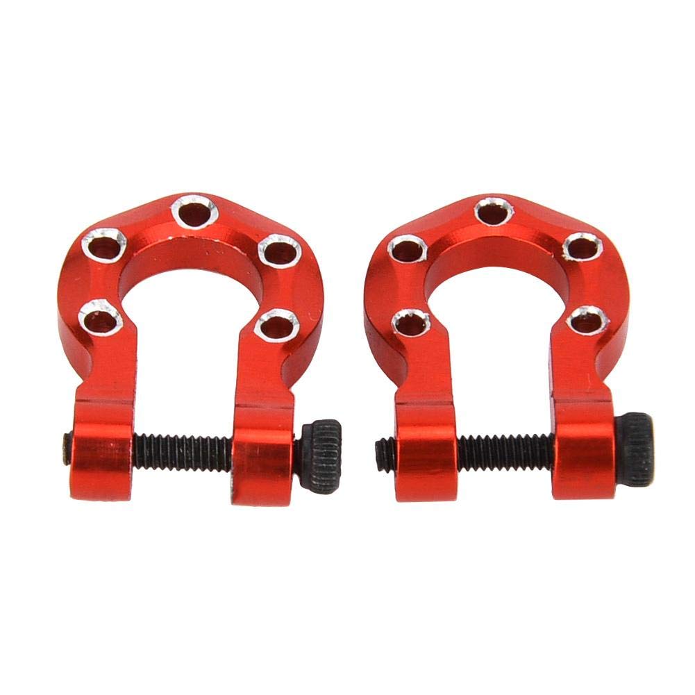 Dilwe 2pcs Metal RC Trailer Hooks for 1/10 Scale Crawler Cars - Compatible with TRAXXAS, Red - Perfect for Off-Road Adventures & RC Car Customization