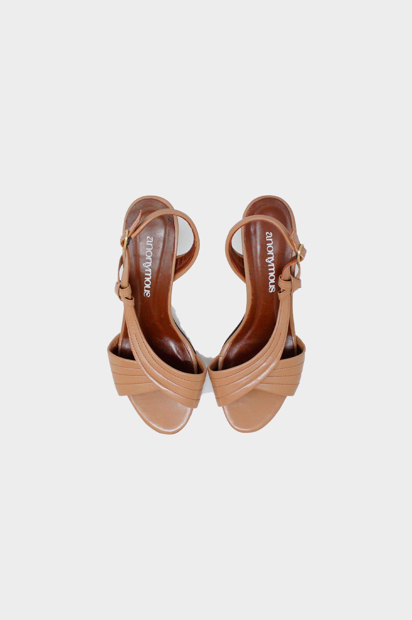 Athena Women's Mid Heel Sandals - Comfortable Tan Leather Strappy Summer Shoes for Weddings, Parties & Date Nights