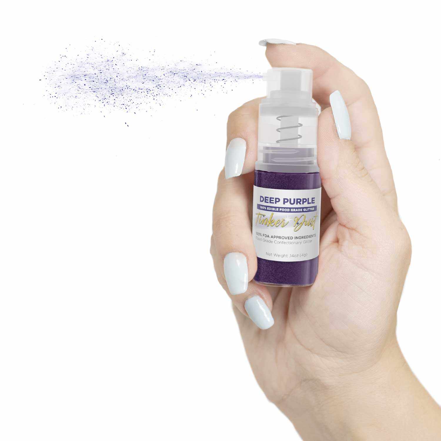 Deep Purple Edible Glitter Spray 4g Pump | Tinker Dust® - Food Safe Sparkle for Cakes, Cupcakes & Cocktails