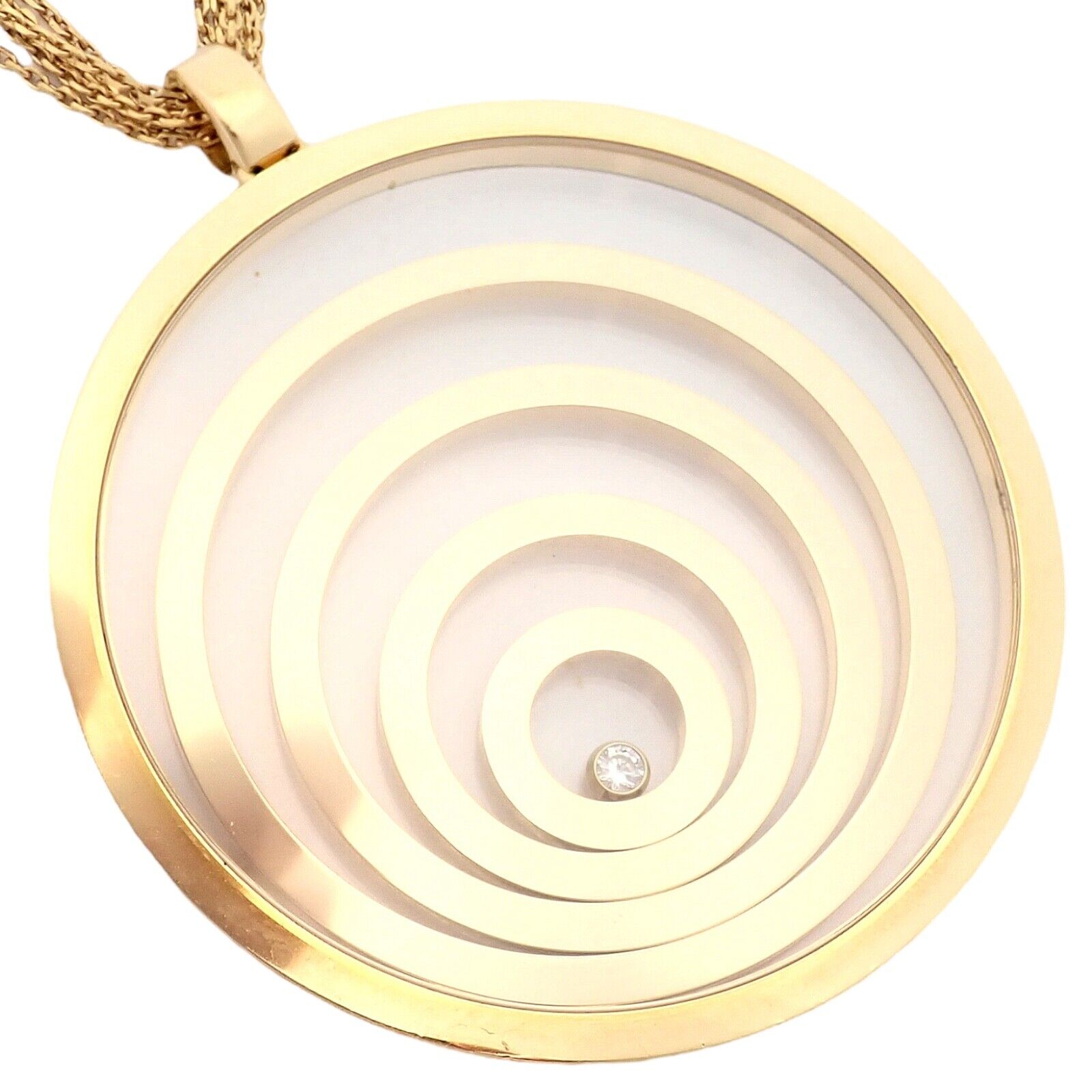 Chopard 18k Yellow Gold Extra Large Happy Spirit Diamond 5 Strand Necklace for Women - Luxury Diamond Pendant Necklace for Anniversary, Wedding & Special Occasions