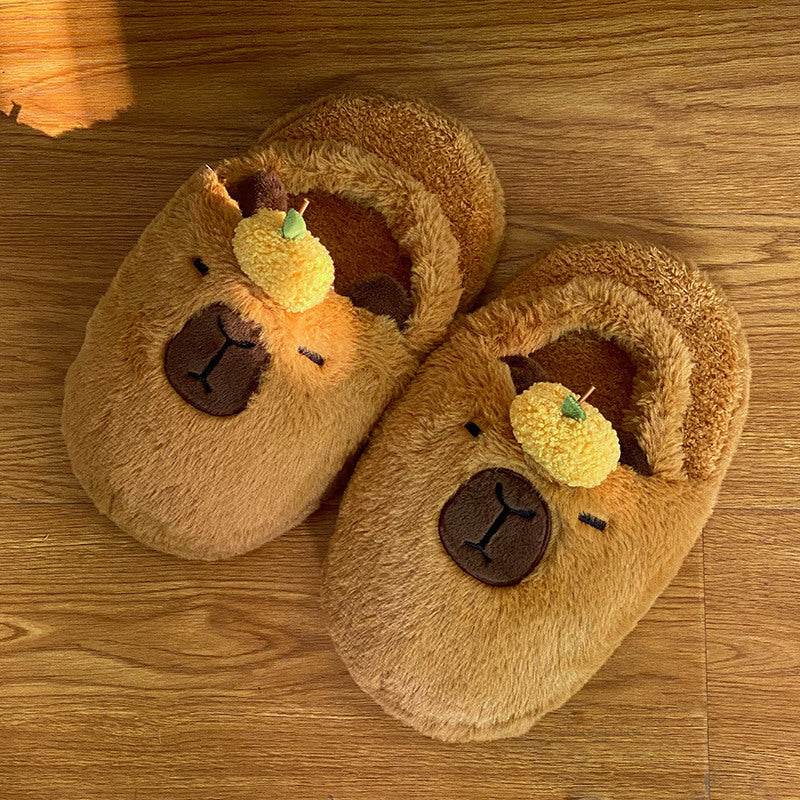 CloudyCapy: Soft & Cozy Capybara Plush Slippers for Adults - Perfect for Home, Lounge & Gift Giving