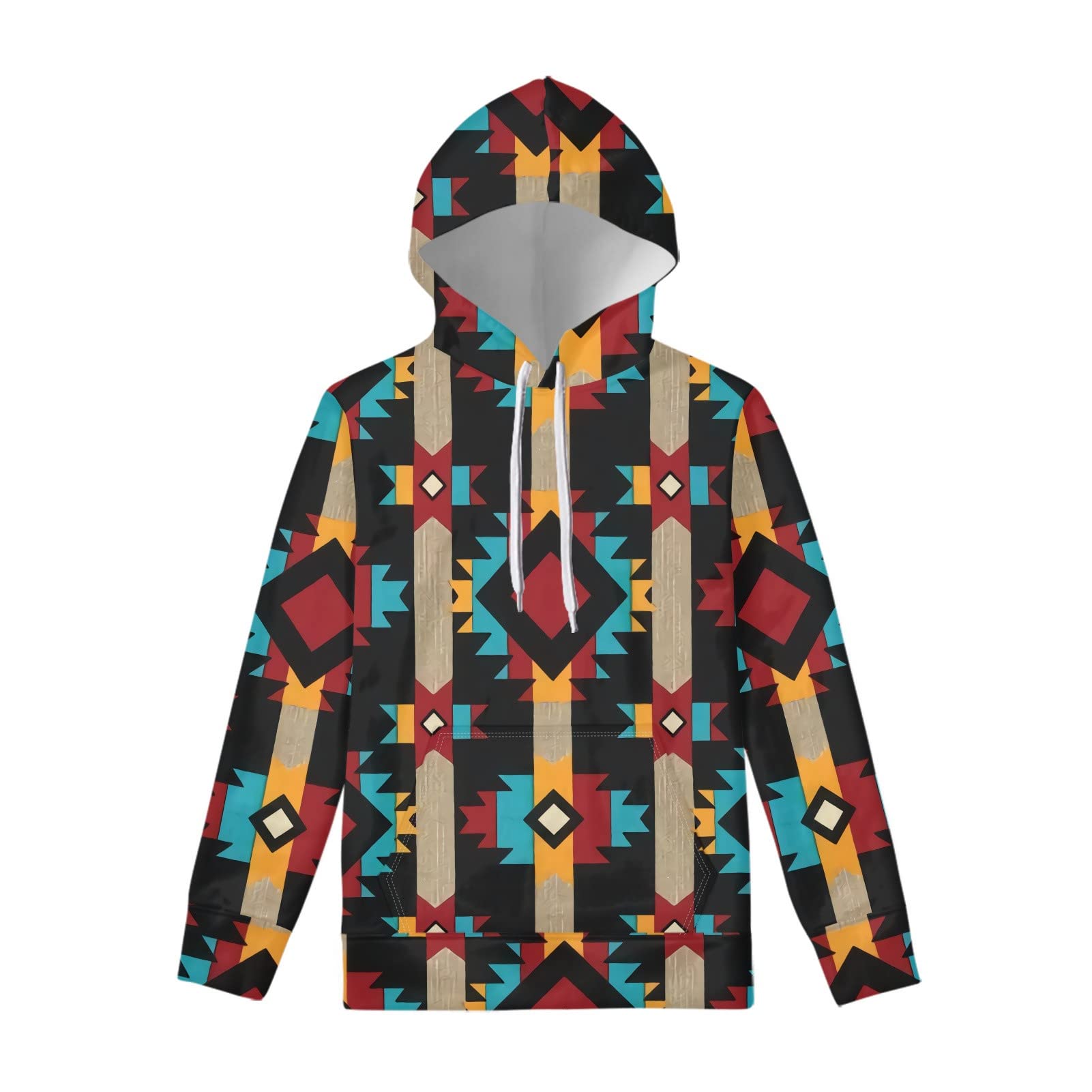 Frestree Men's Hooded Sweater - Long Sleeve Pullover with Pocket & Drawstring | Casual College Style Hoodie for Students | Perfect for Campus Wear, Outdoor Activities & Everyday Comfort